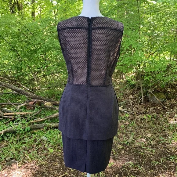 Barney’s NY Navy Lace Detail Dress sz 4 - Picture 8 of 17